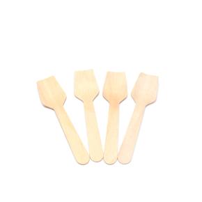 Disposable Wood mini Square Spoon 95mm