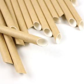 Diagonal cut sharp ending biodegradable bubble tea paper straws