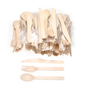 Opp bag Wood cutlery Set 