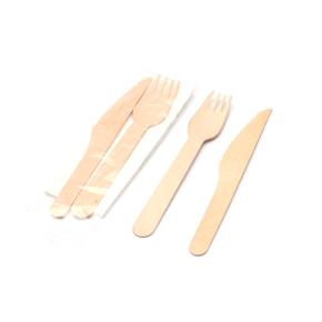 Opp bag Wood Fork Knife Set 