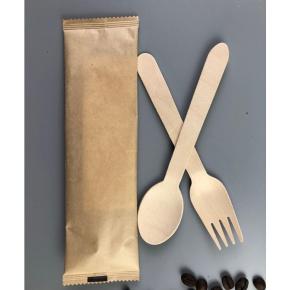 Kraft Bag Wood Spoon+Fork