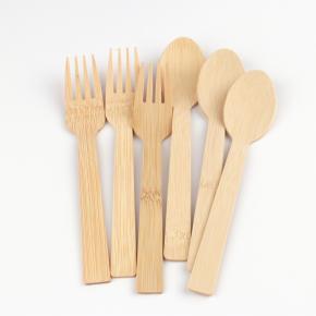 Disposable bamboo fork+ spoon