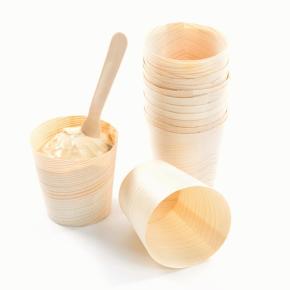 Disposable Round Wood Cup