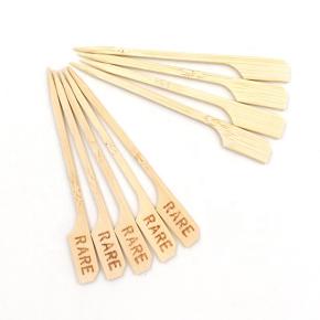 Natural Bamboo Paddle Skewer with hot stamp 