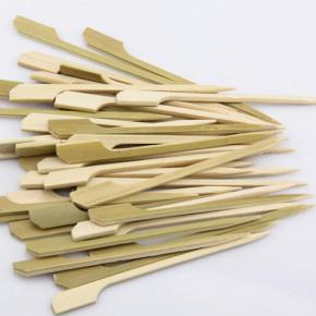 Green color Bamboo Paddle Skewer 