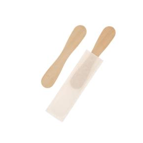 Disposable Wooden Ice Cream Tasting Spoons Individually Wrapped Paper