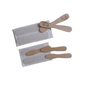 Custom Hot Stamp Disposable Wooden Ice Cream Spoons