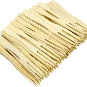 Disposable 9CM Bamboo fruit mini fork picks