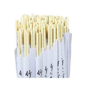 Round Natural Bamboo Disposable Chopsticks for Food customized printing on paper