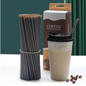 Black Coffee Drinking Straws Disposable Kraft Box PLA Straw